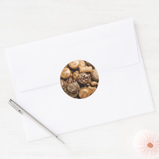 ChocoladeSticker Ronde Sticker (Envelop)