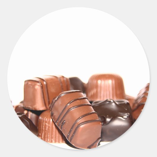 ChocoladeStickers Ronde Sticker (Voorkant)
