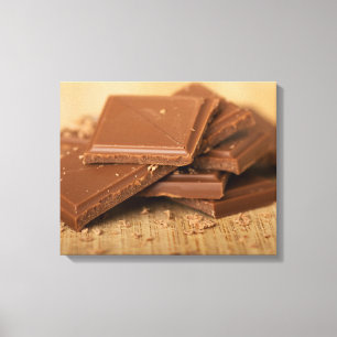 Chocoladestukken Canvas Afdruk