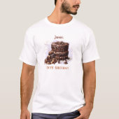 Chocoladetaart 30e verjaardagsfeestje Unisex T-shirt (Voorkant)