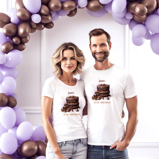 Chocoladetaart 30e verjaardagsfeestje Unisex T-shirt