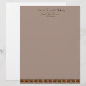 chocoladetaart BakeryLetterhead Briefhoofd Sjabloon (Voorkant / Achterkant)