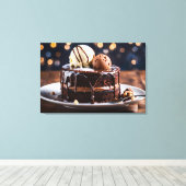 Chocoladetaart Canvas Afdruk (Insitu (Houten vloer))