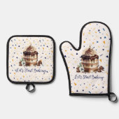 Chocoladetaart & Confetti Plezier Ovenwant & Pannenlap Set (Voorkant)