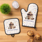 Chocoladetaart & Confetti Plezier Ovenwant & Pannenlap Set (Top down)