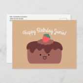 chocoladetaart | Gefeliciteerd met je verjaardag Briefkaart (Voorkant / Achterkant)