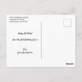 chocoladetaart | Gefeliciteerd met je verjaardag Briefkaart (Achterkant)