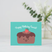 chocoladetaart | Gefeliciteerd met je verjaardag Briefkaart (Staand voorkant)