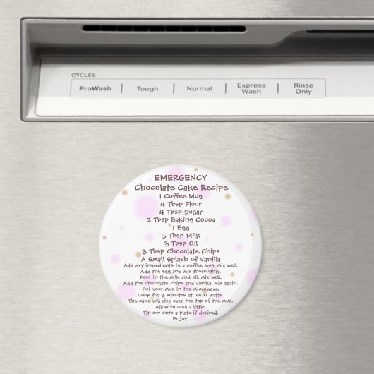 Chocoladetaart in een Mok Recept 2 Magneet (Insitu (Vaatwasser))