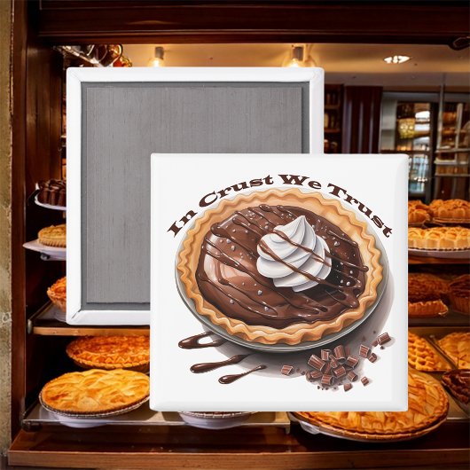 Chocoladetaart, in korst die we vertrouwen magneet