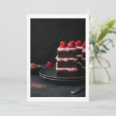 chocoladetaart kaart (Staand voorkant)