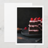 chocoladetaart kaart (Voorkant / Achterkant)