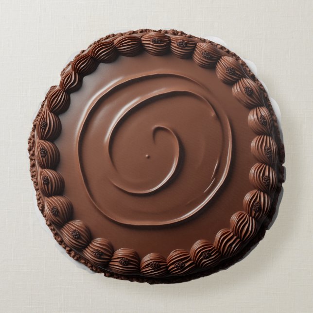 chocoladetaart-kussenkussen rond kussen (Voorkant)