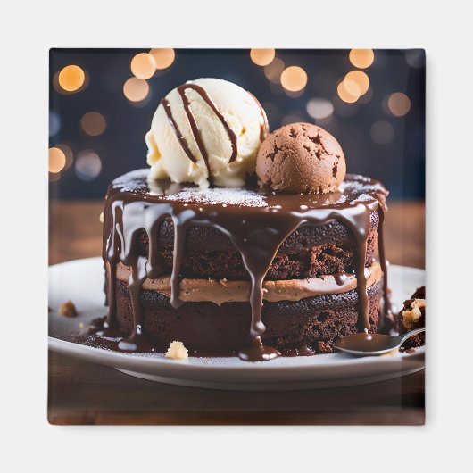 Chocoladetaart Magneet (Voorkant)