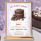 Chocoladetaart Paarse bruin 30ste verjaardagsfeest Kaart