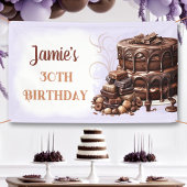 Chocoladetaart Paarse bruin 30ste verjaardagsfeest Spandoek