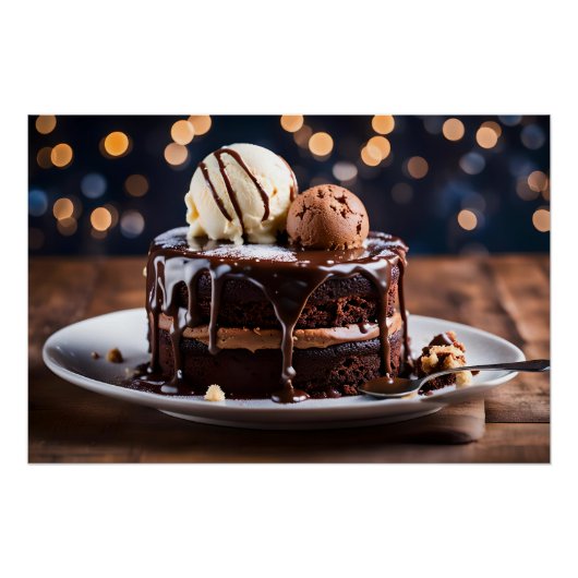 Chocoladetaart Perfect Poster (Voorkant)