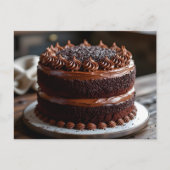 Chocoladetaart Recept Briefkaart (Voorkant)