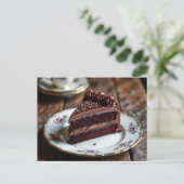 Chocoladetaart Recept Kaart (Staand voorkant)