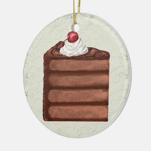 Chocoladetaart - SRF Keramisch Ornament (Links)