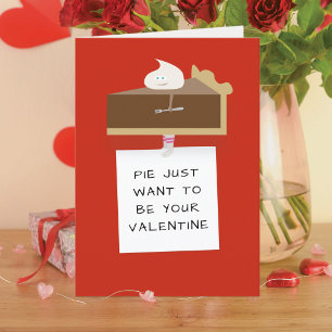Chocoladetaart Valentijnsdag kaart