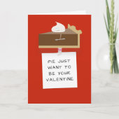 Chocoladetaart Valentijnsdag kaart (Voorkant)