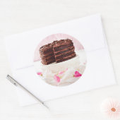 Chocoladetaart, Zuid-Afrika Ronde Sticker (Envelop)