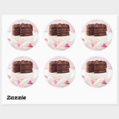 Chocoladetaart, Zuid-Afrika Ronde Sticker (Vel)