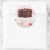 Chocoladetaart, Zuid-Afrika Ronde Sticker (Tas)