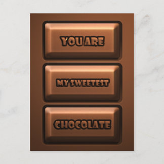 Chocoladetablet Briefkaart