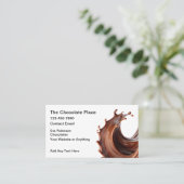 Chocoladethema Eenvoudige moderne Visitekaartjes (Staand voorkant)