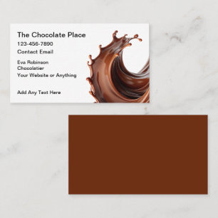 Chocoladethema Eenvoudige moderne Visitekaartjes