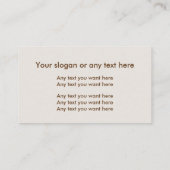 Chocoladethema Visitekaartje (Achterkant)