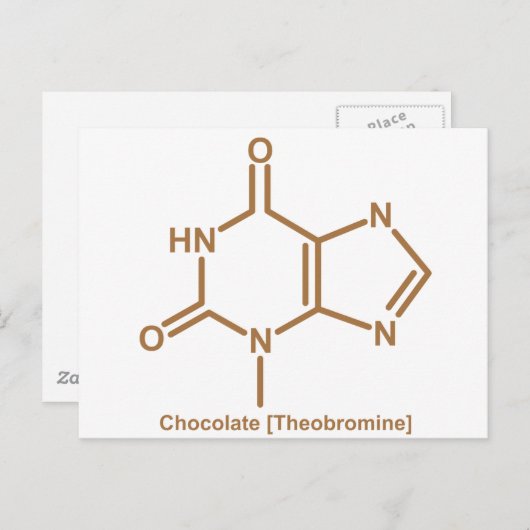 Chocoladetheobromine Briefkaart (Voorkant / Achterkant)