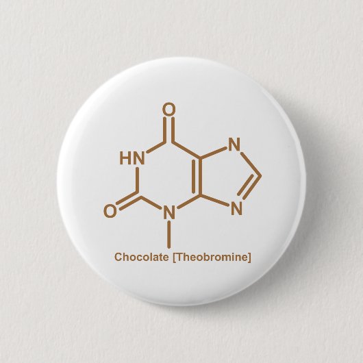 Chocoladetheobromine Ronde Button 5,7 Cm (Voorkant)
