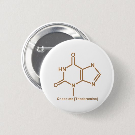 Chocoladetheobromine Ronde Button 5,7 Cm (Voorkant /achterkant)
