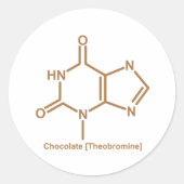 Chocoladetheobromine Ronde Sticker (Voorkant)
