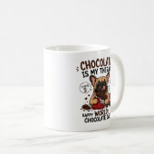 Chocoladetherapie Franse Bulldog  Koffiemok (Voorkant rechts)