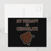 Chocoladetherapie grappige uitdrukking chocoladege briefkaart (Voorkant / Achterkant)