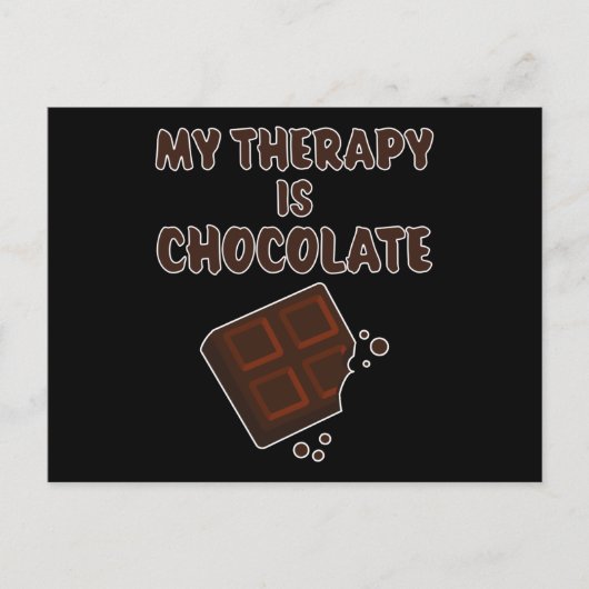 Chocoladetherapie grappige uitdrukking chocoladege briefkaart (Voorkant)