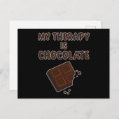 Chocoladetherapie grappige uitdrukking chocoladeka briefkaart (Voorkant / Achterkant)