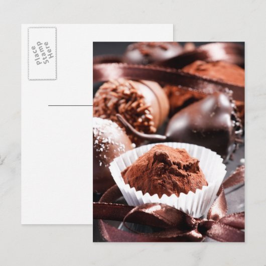 Chocoladetruffels Briefkaart (Voorkant / Achterkant)