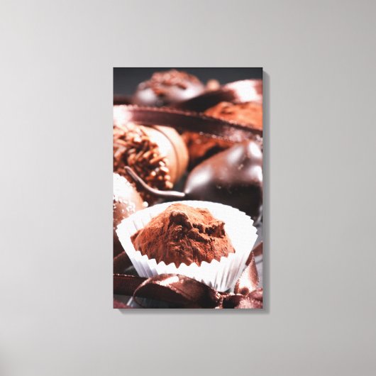 Chocoladetruffels Canvas Afdruk (Voorkant)