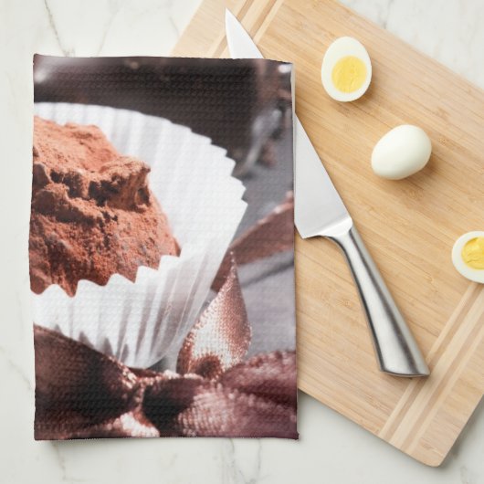 Chocoladetruffels Theedoek (Quarter Fold)