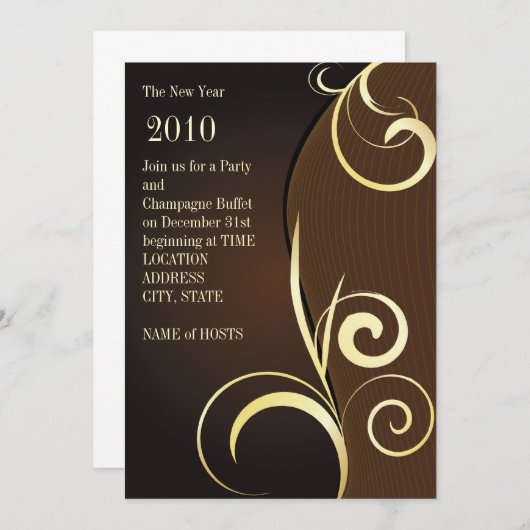 chocoladeuitnodiging kaart (Voorkant / Achterkant)