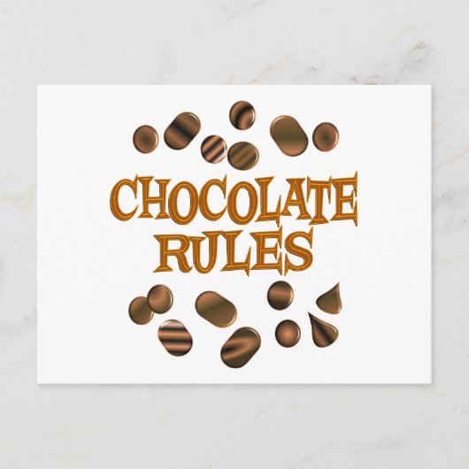 Chocoladevoorschriften Briefkaart (Voorkant)