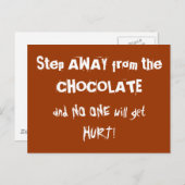 Chocoladewaarschuwing Briefkaart (Voorkant / Achterkant)