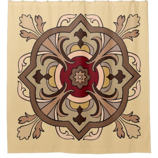 Chocoladewijn Douchegordijn (Voorkant)