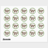 Chocoladewinkel Chocolatier Gebak Chef Mendiants Ronde Sticker (Vel)