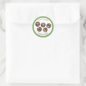 Chocoladewinkel Chocolatier Gebak Chef Mendiants Ronde Sticker (Tas)